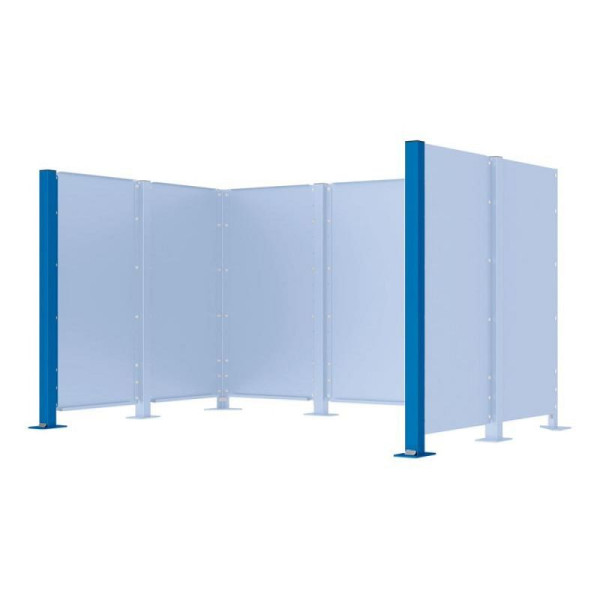 STEIN HGS Endpfosten auf Bodenplatte, enzianblau (RAL 5010), 78166.0003