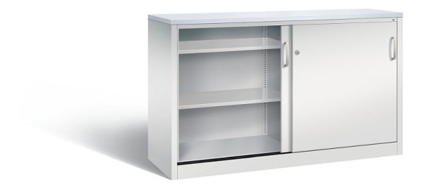 C+P Sideboard mit Schiebetüren Acurado, H1000xB1600xT500mm, Farbe: Lichtgrau, Bügelgriff, 2156-00 S10097
