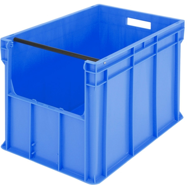 BITO Eurostapelbehälter BN /BN6444mT 600x400x415 blau, mit Tragestange Entnahmeöffnung stirnseitig, C0850-0018