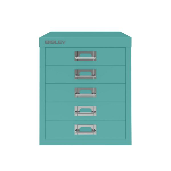 Bisley MultiDrawer™, 5 Schubladen à H 51 mm, DIN A4, 659 aquamarin, L125659