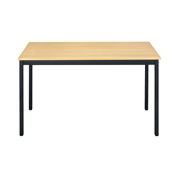 Bisley Mehrzwecktisch, Breite 1600 mm, Tiefe 800 mm, 25mm Tischstärke, 333 schwarz x BC buche, MTC251608BC333