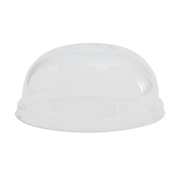 Vegware kompostierbare gewölbte Deckel für Suppen- und Universalbecher 35/45,4cl, VE: 500 Stück, GH168