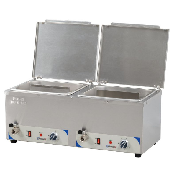 Casselin Doppelter wasserbeheizter Bain-marie-Würstchenwärmer, CBMECS2