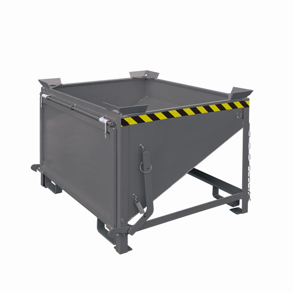 Eichinger Industrie Silobehälter mit großflächiger Schüttklappe, 500 Liter anthrazitgrau, 20530800000096