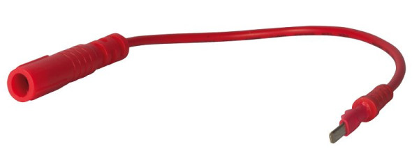 SW-Stahl Prüfkabel Stecker 2,8 mm, rot, 190 mm, 32225L-7