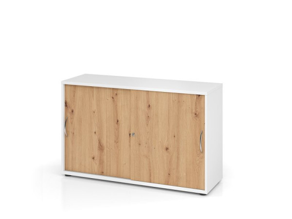 Hammerbacher Schiebetürschrank 2OH 120cm BM Weiß/Asteiche, V1752S/W/R/BM