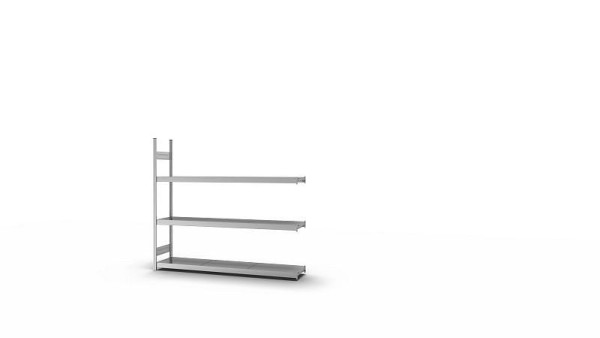 hofe Großfach-Anbauregal, 2000x400x2200 mm, 3 Fachebenen, verzinkt, 350 kg Fachlast, 1200 kg Feldlast, zweiseitige Bedienung, GZA20422B