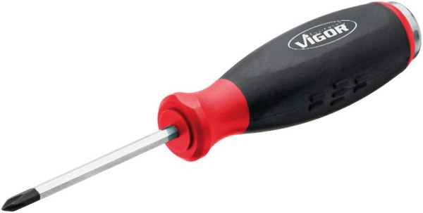 VIGOR Schraubendreher mit Schlagkappe, mit Antriebsvierkant, Kreuzschlitz Profil PH, SW PH0, V5010-PH0