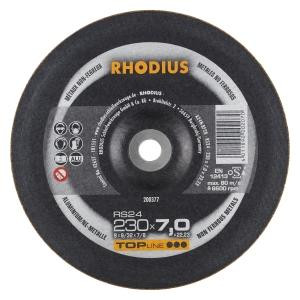 Rhodius TOPline RS24 Schruppscheibe, Durchmesser [mm]: 230, Stärke [mm]: 7, Bohrung [mm]: 22.23, VE: 10 Stück, 200377