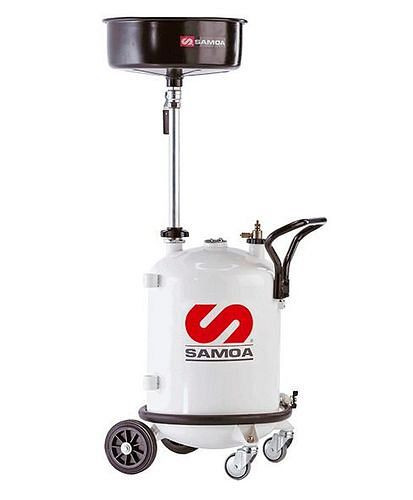 DENIOS Fahrbarer Altölsammler, mit Sammeltrichter, 70 Liter, mit Abgabeschlauch, 305381