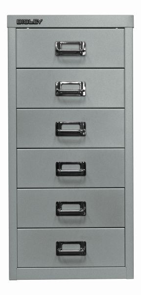 Bisley MultiDrawer, 29er Serie, DIN A4, 6 Schubladen, silber, L296355