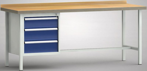 KLW Standard-Werkbank - 2000 x 700 x 840 mm L x T x H, links 150EA/2x175EA, WS116N-2000M40-E1632