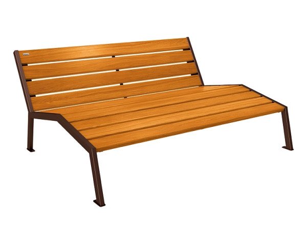 Procity Liegestuhl Silaos 1800 mm, Ohne Armlehne, Holz & Stahl, helle Eiche/RAL 8017, 209660.8017.CHEC