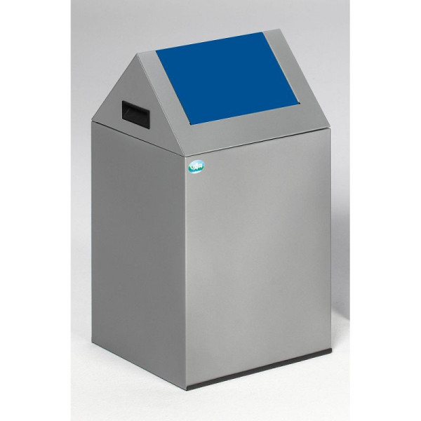 STEIN HGS Wertstoffsammelgerät WSG 40 S, selbstlöschend, Silber (ähnl. DB 701), Silber (ähnl. DB 701), enzianblau (RAL 5010), 82056.0005