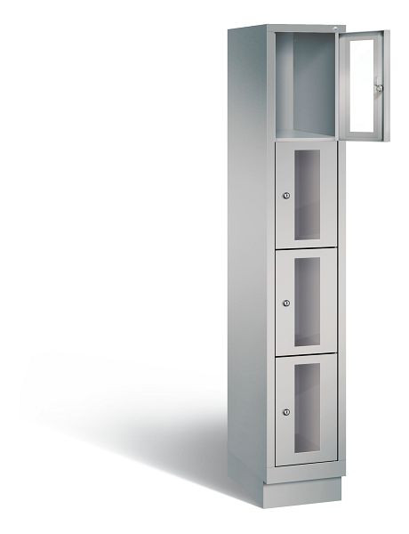 C+P Schließfachschrank Classic, H1800xB320xT500mm, Farbe: Weißaluminium, 8020A104 S10009