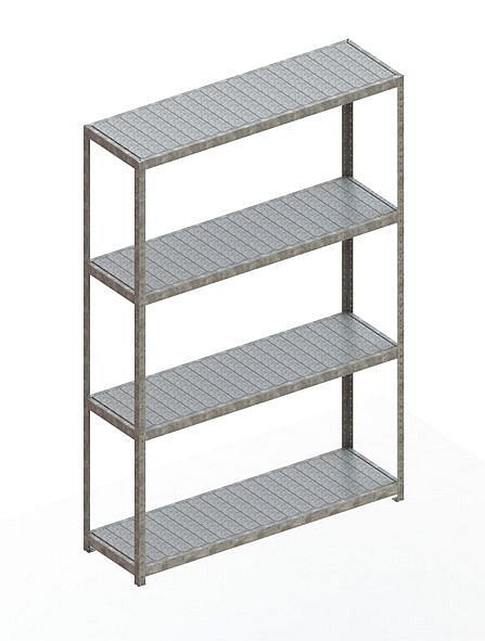 Meta SPEED - RACK Regal 2970x2000x600 mm mit Stahlpaneelen, verzinkt, Bodenanzahl: 4, 20087029