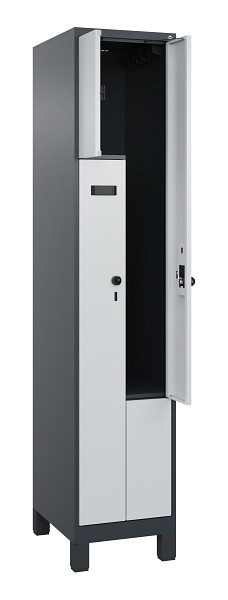 C+P Z-Spind Evolo PLUS, Füße, 2 Fächer, 1950x400x500mm, 7016/7035, 049013-122 S10022
