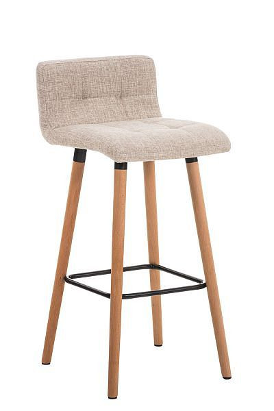 CLP Barhocker Lincoln Stoff, creme, 101090304, 4251152628734