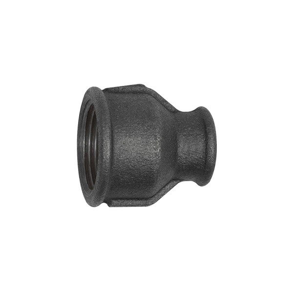 Riegler Muffe 240, reduzierend, Rp 3/8 innen, Rp 1/4 innen, Temperguss schwarz, 133696
