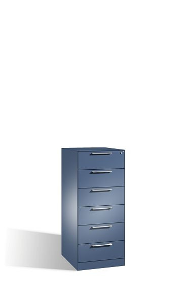 C+P Karteischrank Asisto, H1310xB562xT600mm, Farbe: Fernblau, Bügelgriff, 146224-622 S10099