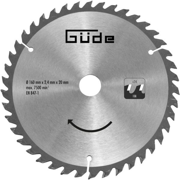 Güde Holzsägeblatt HM 160x20x24Z, 58171, 4015671552105