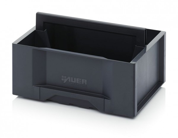 Auer Toolboxen Basic, 40 x 30 x 23 cm, Box dunkelgrau, Griff dunkelgrau, TB W 4316 F1
