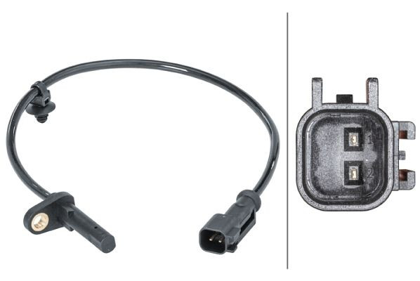 HELLA Sensor, Raddrehzahl - 12V - 2-polig, 6PU 012 679-601