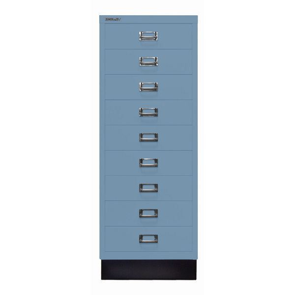 Bisley MultiDrawer™, Inkl. Sockel, DIN A3, 9 Schubladen, 605 blau, L39A39S605