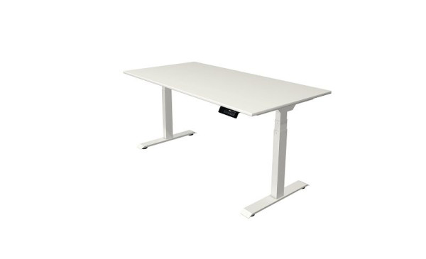 Kerkmann Oxford Sitz-/Stehtisch 1600 x 800 mm, elektrisch höhenverstellbar von 620-1270 mm, Weiß, Gestell weiß, 10520610