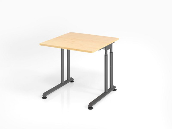 Hammerbacher Schreibtisch ZS08, 80 x 80 cm, Platte: Ahorn, 25 mm dick, ABS-Dickkante, Rechteckform, VZS08/3/G