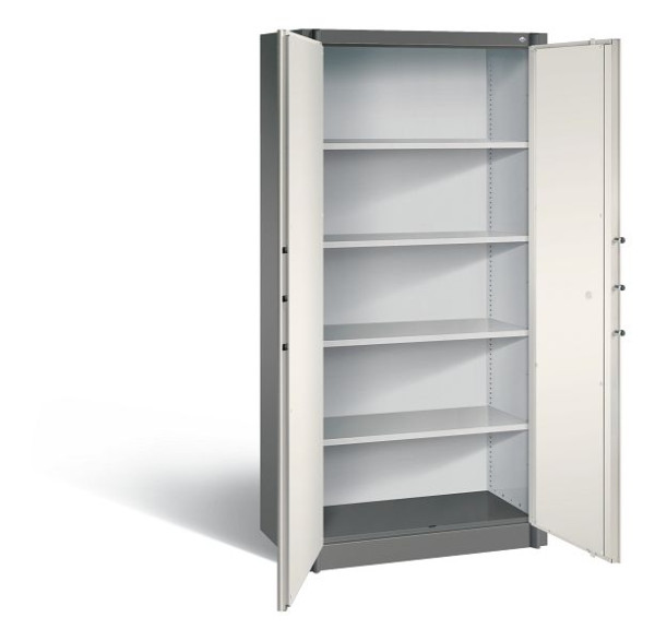 C+P Feuerschutzschrank Certos, H1950xB930xT500mm, Farbe: Vulkangrau / Perlweiß, Klinkengriff, 5 OH, 1170-00 S10314