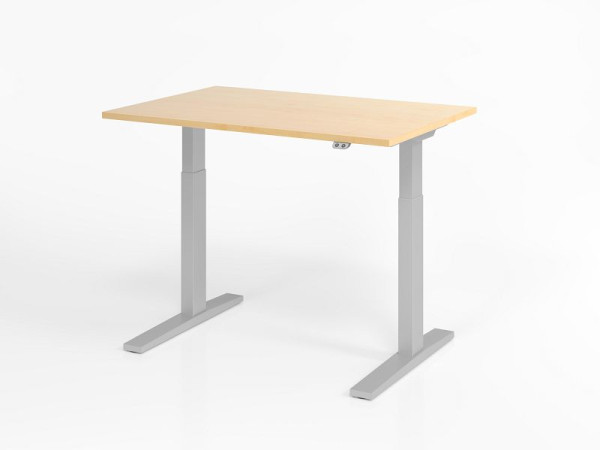 Hammerbacher Schreibtisch XMKA12, 120 x 80 cm, Platte: Ahorn, 25 mm dick, ABS-Dickkante, Rechteckform, VXMKA12/3/S