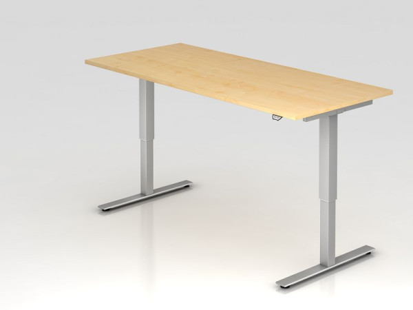 Hammerbacher Sitz-Steh-Schreibtisch elektrisch 180x80cm Ahorn, Arbeitshöhe 73 - 119 cm, VXMST19/3/S