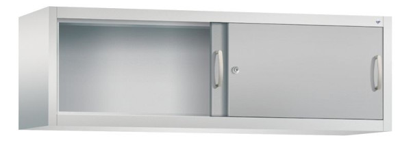 C+P Aufsatzschrank Acurado, H500xB1600xT400mm, Farbe: Lichtgrau / Weißaluminium, Bügelgriff, 1 OH, 2144-00 S10104