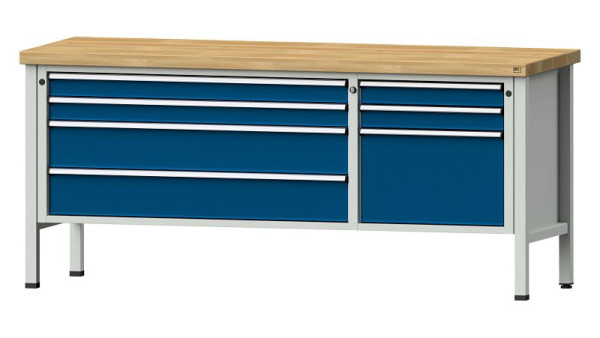 ANKE Werkbänke Kastenwerkbank, Modell 288 V, 2000 x 700 x 900 mm, RAL 7035/5010, BMP 50 mm, 304.631