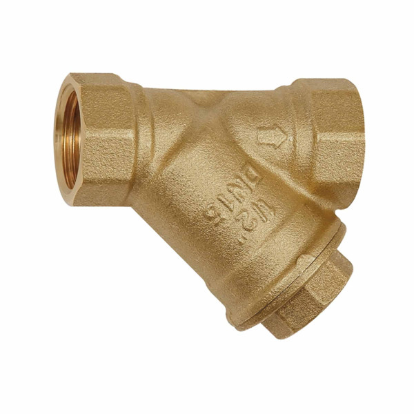 Riegler Schmutzfänger, Messing blank, G 2 1/2, DN 65, MW 0,8 mm, 140984