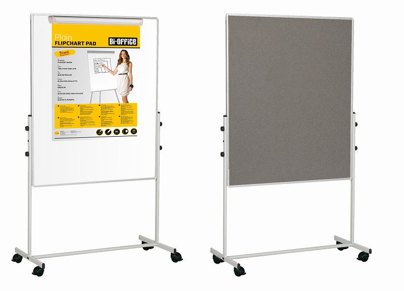 Bi-Office Mobile Duo Flipchart Magnetisch/Filz 70x120cm, EA4726075