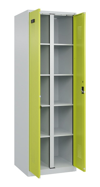 C+P Wäsche-Spind Evolo PLUS, 2 Abteile, 1850x600x500mm, 7035/0024, Verschluss Zylinderschloss, 049002-20B S10042