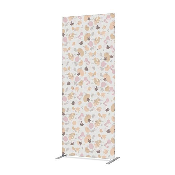 Showdown Displays Textil Raumteiler Deko 100-200 Doppel Foya Blumen ECO, ZBSLIM100-200-DSI22ECO