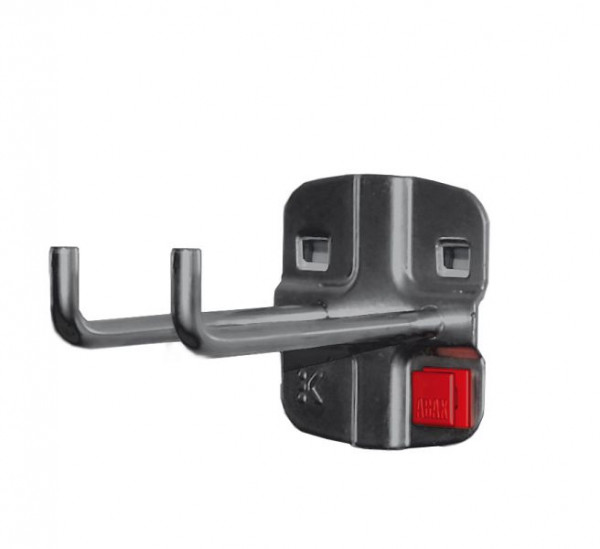 Kappes RasterPlan/ABAX Doppelter Werkzeughalter, L 75 mm, mit senkrechtem Hakenende, Ø 6 mm anthrazitgrau, 3340.00.6208