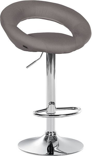 CLP Barhocker Olinda Stoff chrom, grau, 312902, 4251756404017