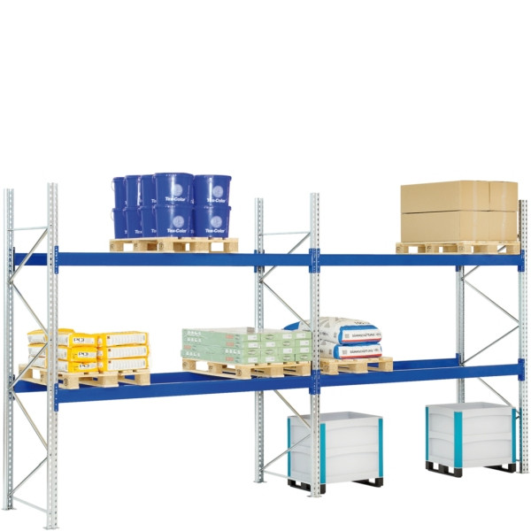 BITO Palettenregal P3 5005x1100x25500 Komplettregal, 3E 1000 RAL5010 U, 56101