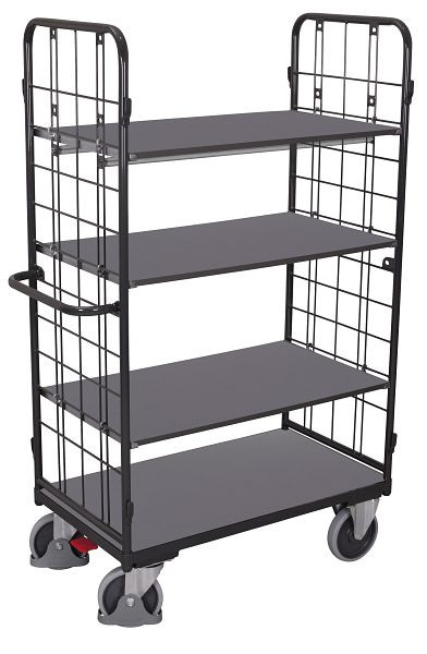 VARIOfit Etagenwagen hoch, Außenmaße: 1.185 x 620 x 1.820 mm, RAL 7016 anthrazitgrau, 3 variable Etagenböden, sw-600.236/AG