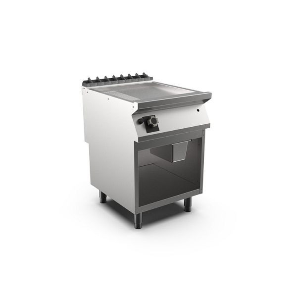 Mareno M1-700 Gas-Grillplatte mit 2/3 glatter und 1/3 gerippter Chromplatte, 60cm, 600(B)x750(T)x900(H)mm, FT76GMCSG, 171.215