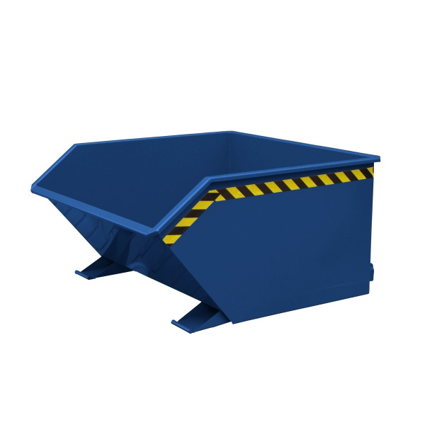 Eichinger Industrie Kippbehälter in niedriger Bauhöhe mit Seitenwand-Aufsatz, 1000 kg, 300 Liter, enzianblau, 20120400000097