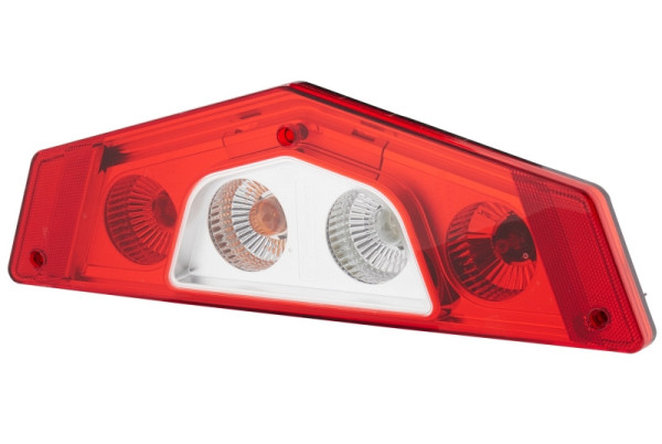 HELLA Heckleuchte, Caraluna X, Glühlampe, 12V, Einbau/geschraubt, ECE, Lichtscheibenfarbe: glasklar/rot, links, 2VP 012 570-031