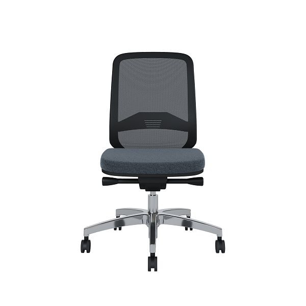 Bisley Bürodrehstuhl Bali, Rückenlehne aus Netzbezug Aluminiumfußkreuz, TN9808 black pepper, BALIART0015TN9808