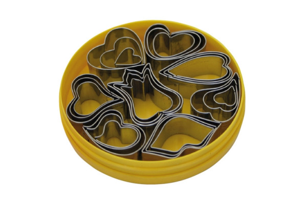 Schneider Dekor Ausstecher im Satz "Herz", 24 -teilig, Höhe: 20 mm, Edelstahl, 199663