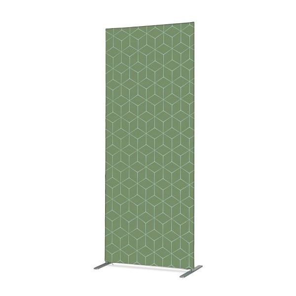 Showdown Displays Textil Raumteiler Deko 100-200 Doppel Hexagon Grün ECO, ZBSLIM100-200-DSI16ECO