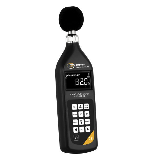 PCE Instruments Schallmessgerät, Messbereich 20 - 130 dB, Messfunktionen HOLD, MAX und LEQ, PCE-NSP 10